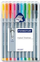 746213 Staedtler 334 SB10 Fineliner  STAEDTLER triplus ass (10) 